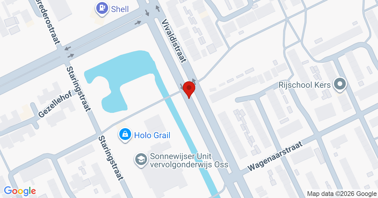 Kaart van het incident in Oss met de aanrijroutes van de gealarmeerde eenheden