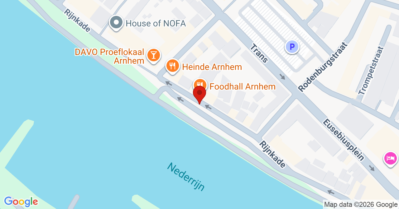 Kaart van het incident in Arnhem met de aanrijroutes van de gealarmeerde eenheden