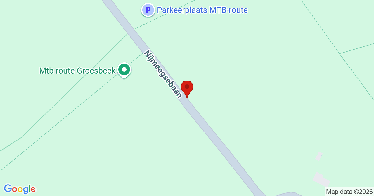 Kaart van het incident in Groesbeek met de aanrijroutes van de gealarmeerde eenheden