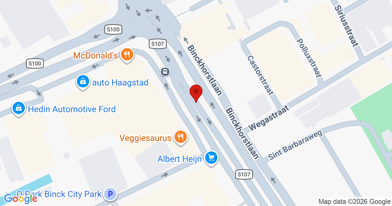 Kaart van het incident in 's-Gravenhage met de aanrijroutes van de gealarmeerde eenheden