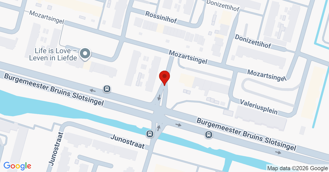 Kaart van het incident in Alphen aan den Rijn met de aanrijroutes van de gealarmeerde eenheden