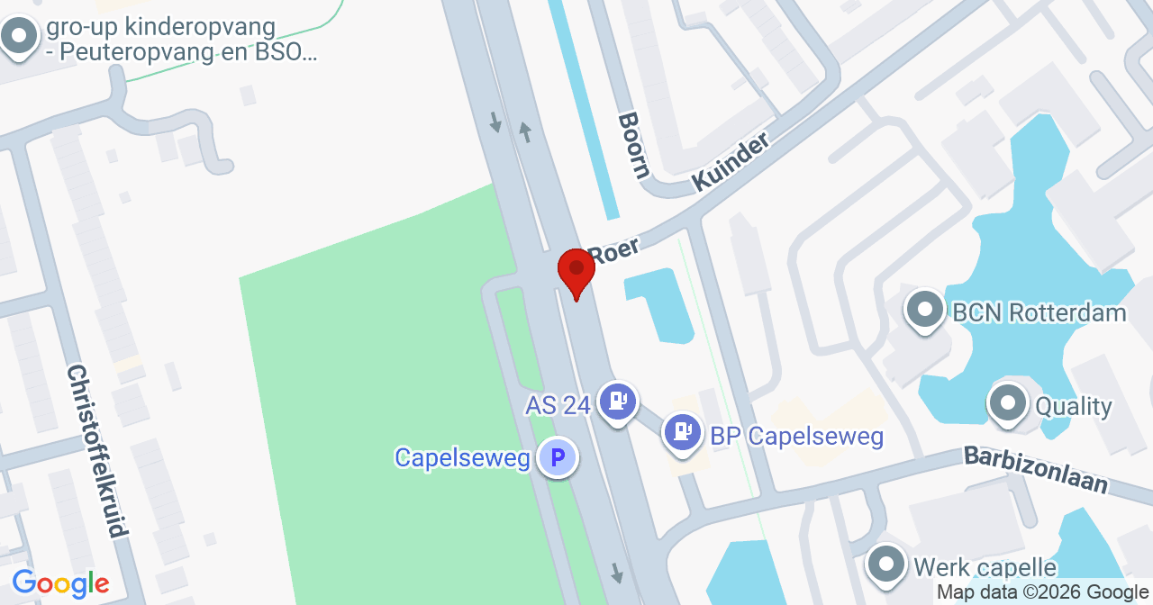 Kaart van het incident in Rotterdam met de aanrijroutes van de gealarmeerde eenheden