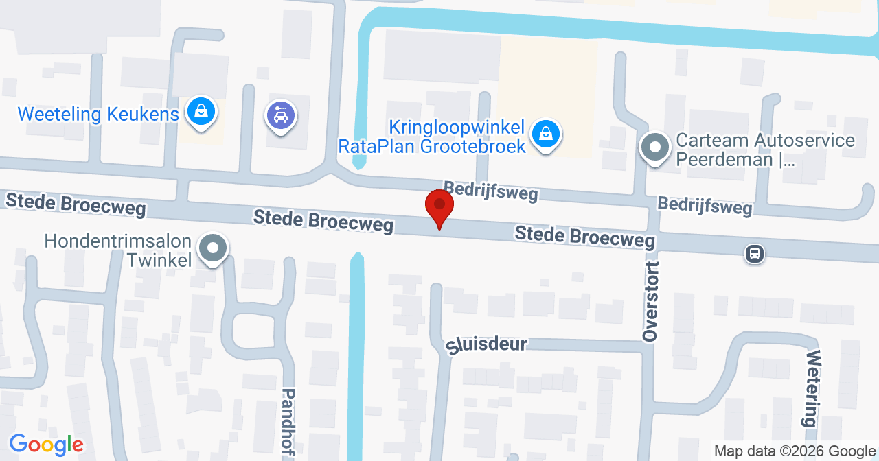 Kaart van het incident in Grootebroek met de aanrijroutes van de gealarmeerde eenheden