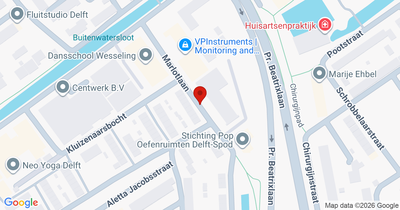 Kaart van het incident in Delft met de aanrijroutes van de gealarmeerde eenheden
