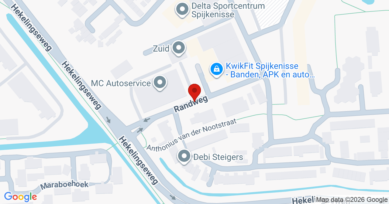 Kaart van het incident in Spijkenisse met de aanrijroutes van de gealarmeerde eenheden