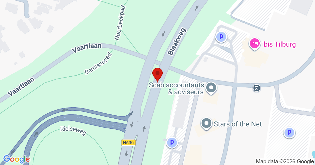 Kaart van het incident in Tilburg met de aanrijroutes van de gealarmeerde eenheden