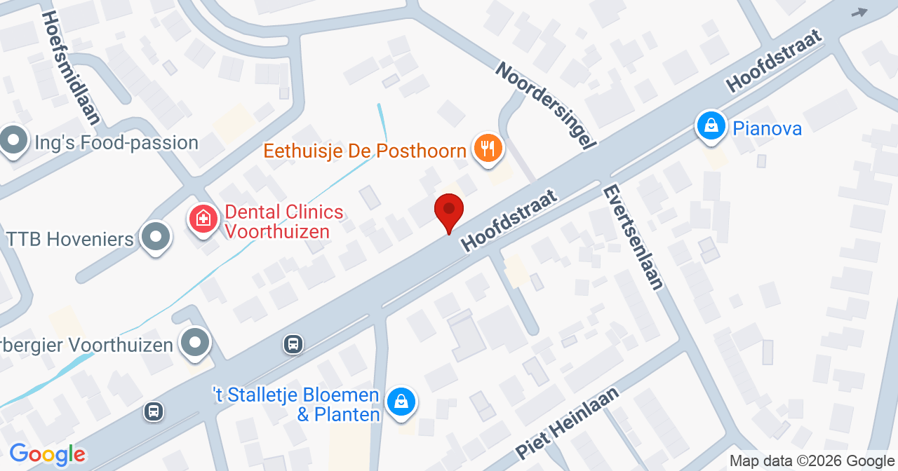 Kaart van het incident in Voorthuizen met de aanrijroutes van de gealarmeerde eenheden