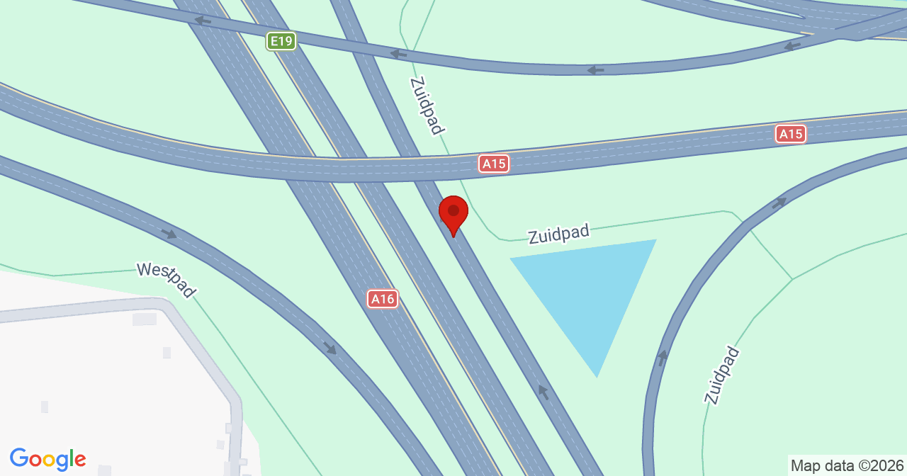 Kaart van het incident in Ridderkerk met de aanrijroutes van de gealarmeerde eenheden