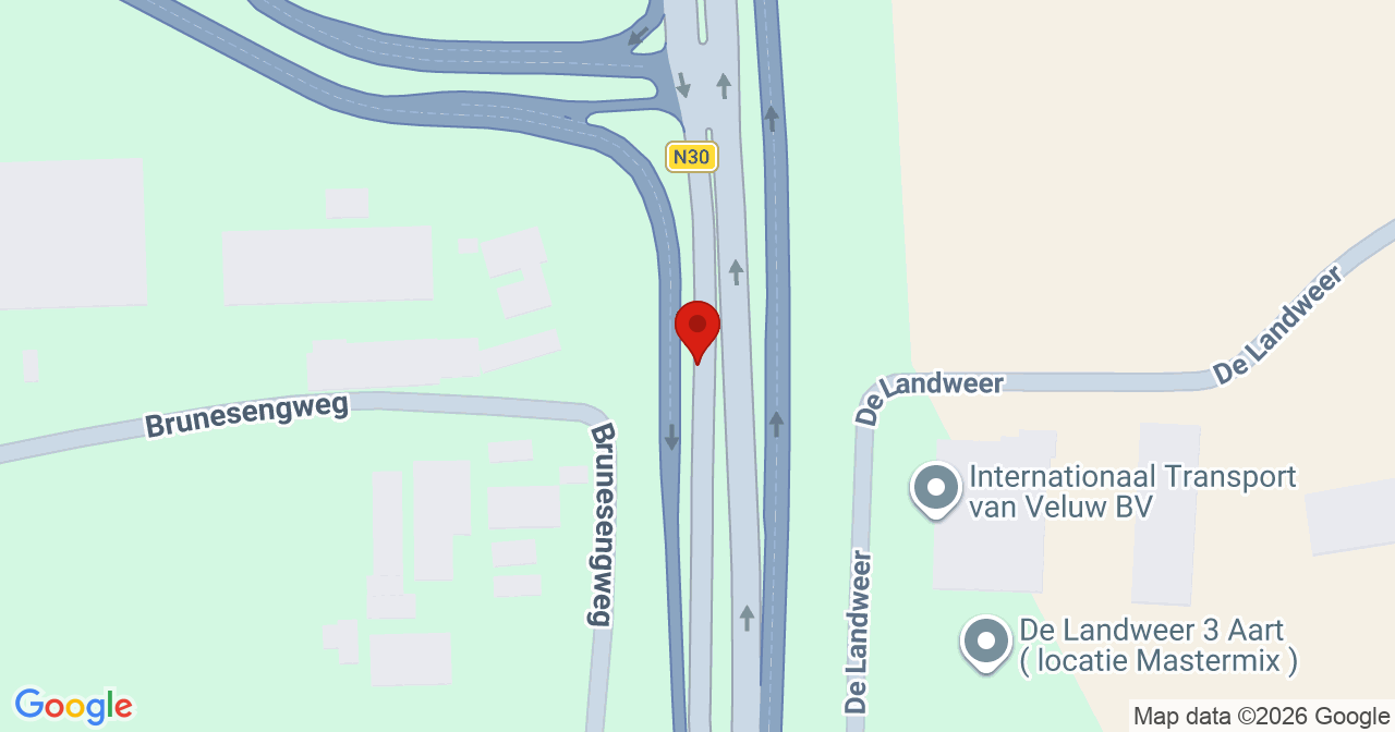 Kaart van het incident in Terschuur met de aanrijroutes van de gealarmeerde eenheden