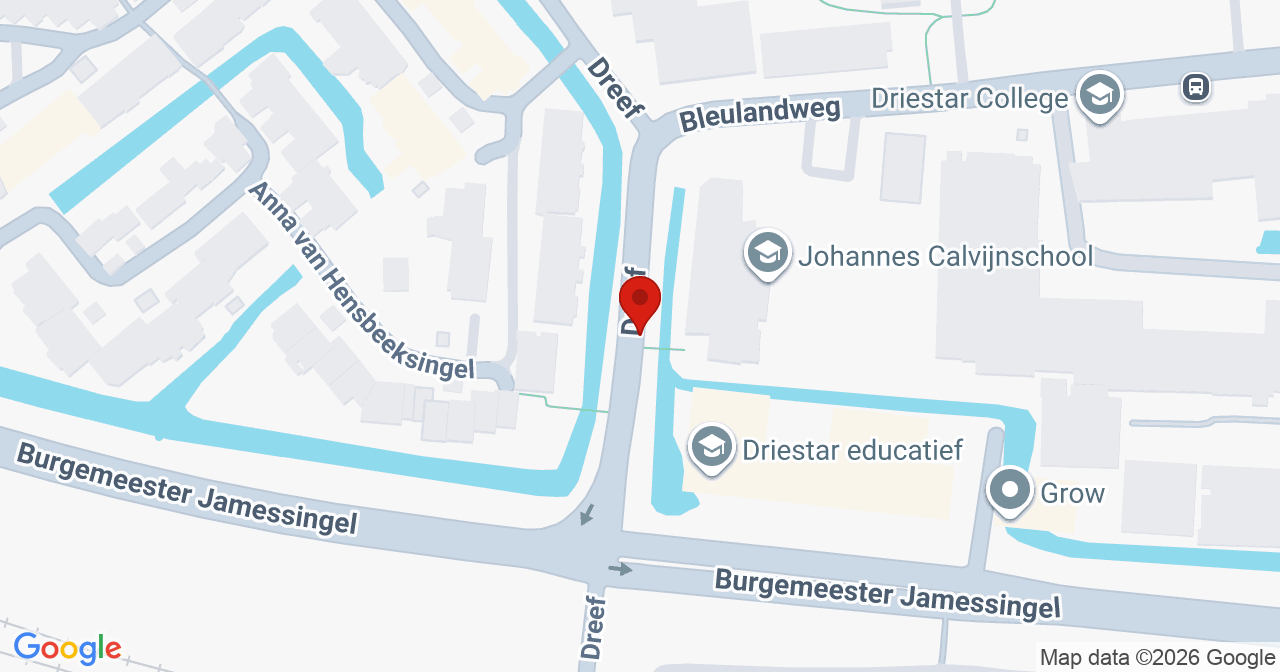 Kaart van het incident in Gouda met de aanrijroutes van de gealarmeerde eenheden