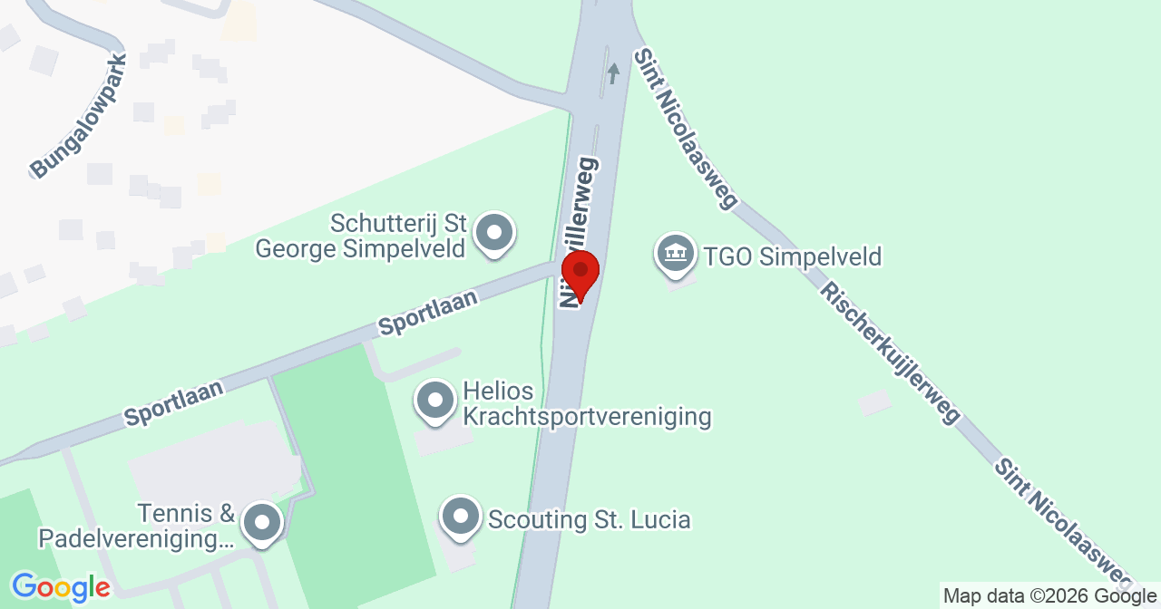 Kaart van het incident in Simpelveld met de aanrijroutes van de gealarmeerde eenheden