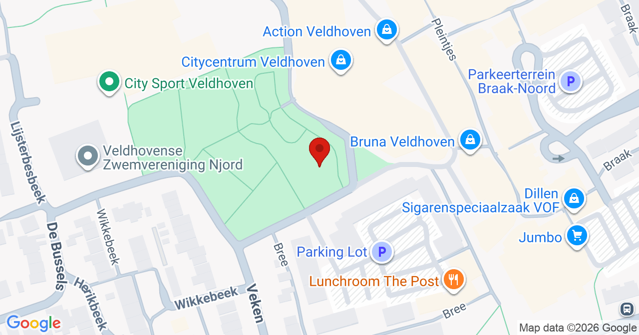 Kaart van het incident in Veldhoven met de aanrijroutes van de gealarmeerde eenheden