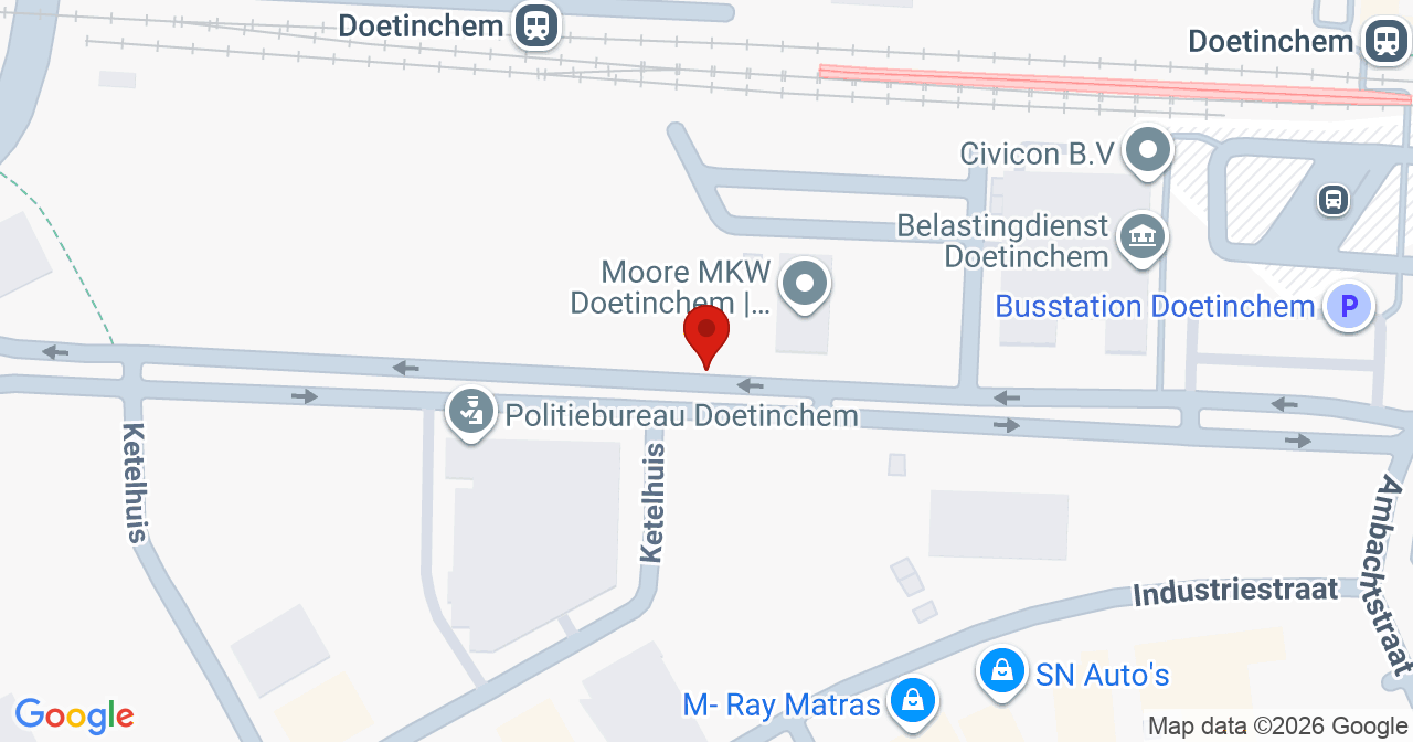 Kaart van het incident in Doetinchem met de aanrijroutes van de gealarmeerde eenheden