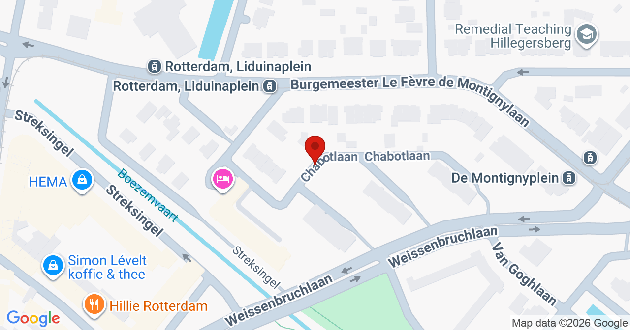 Kaart van het incident in Rotterdam met de aanrijroutes van de gealarmeerde eenheden