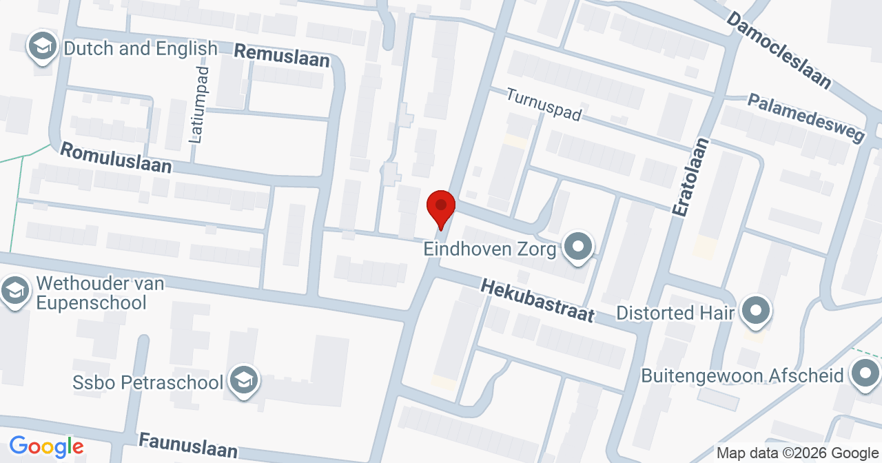 Kaart van het incident in Eindhoven met de aanrijroutes van de gealarmeerde eenheden
