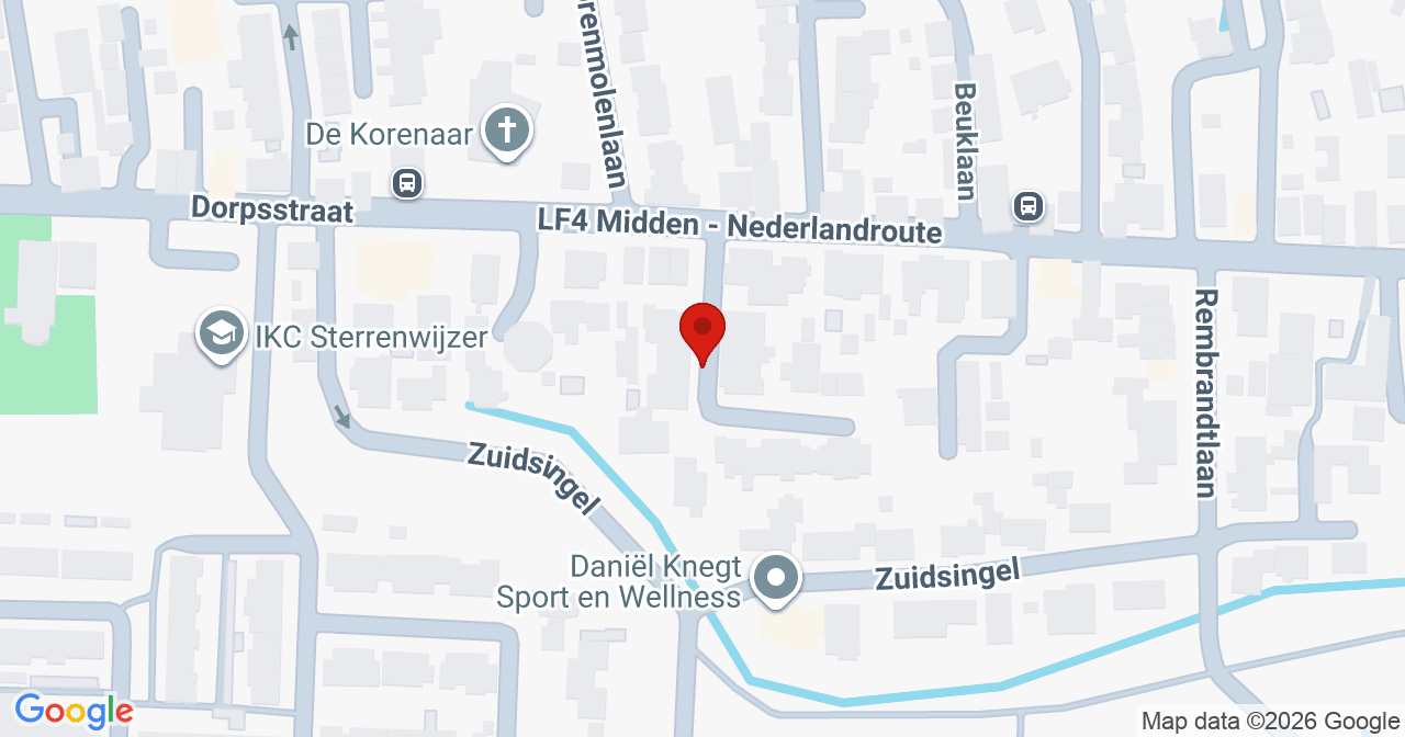 Kaart van het incident in Hazerswoude-Dorp met de aanrijroutes van de gealarmeerde eenheden