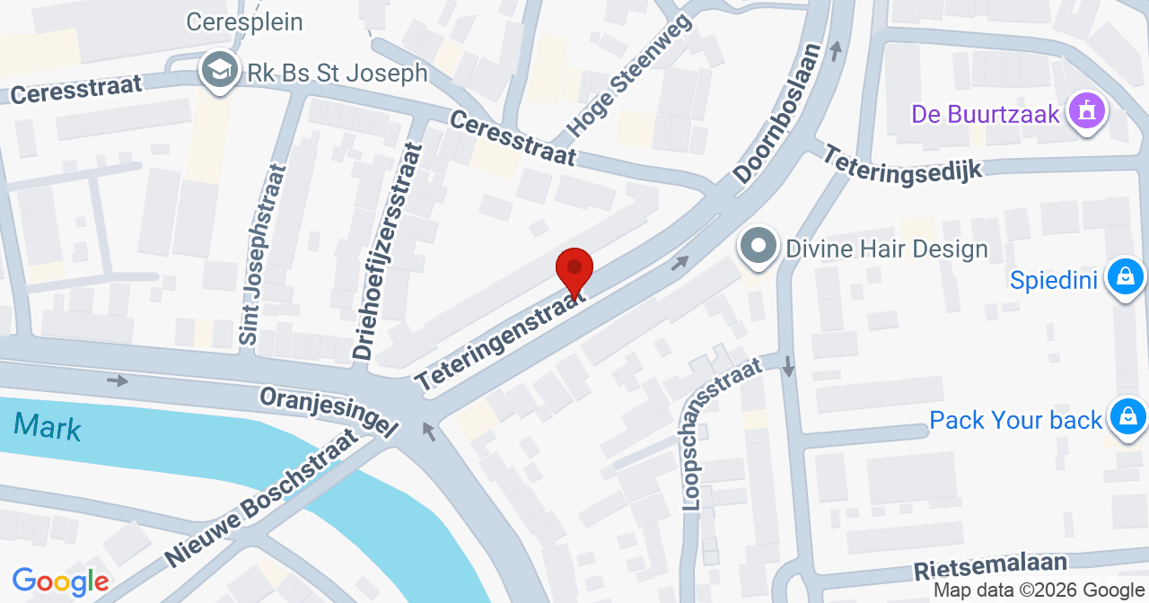 Kaart van het incident in Breda met de aanrijroutes van de gealarmeerde eenheden