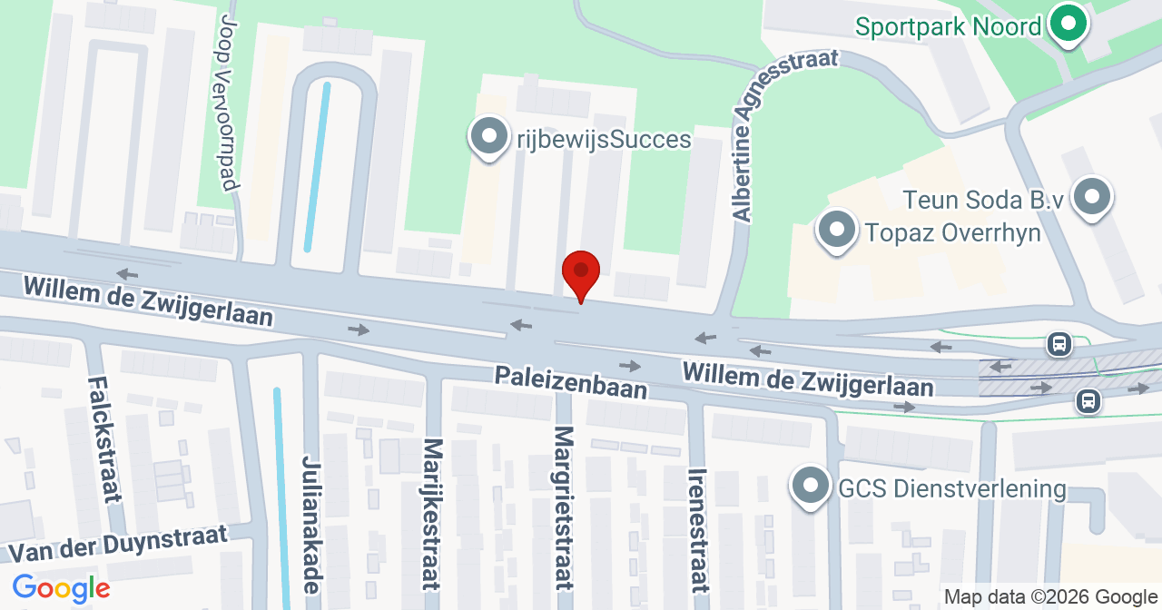 Kaart van het incident in Leiden met de aanrijroutes van de gealarmeerde eenheden
