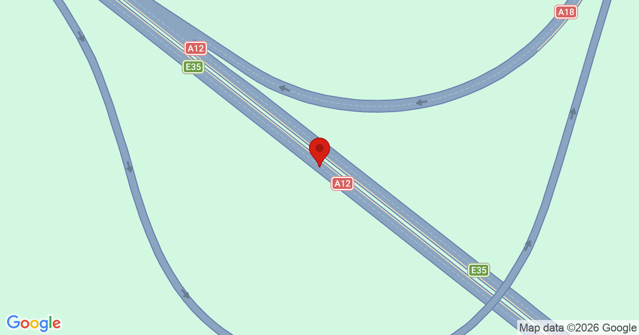Kaart van het incident in Babberich met de aanrijroutes van de gealarmeerde eenheden