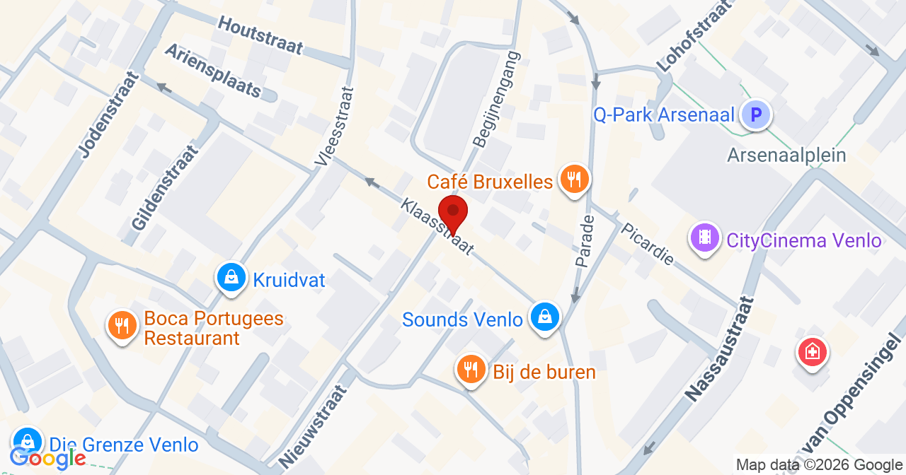 Kaart van het incident in Venlo met de aanrijroutes van de gealarmeerde eenheden