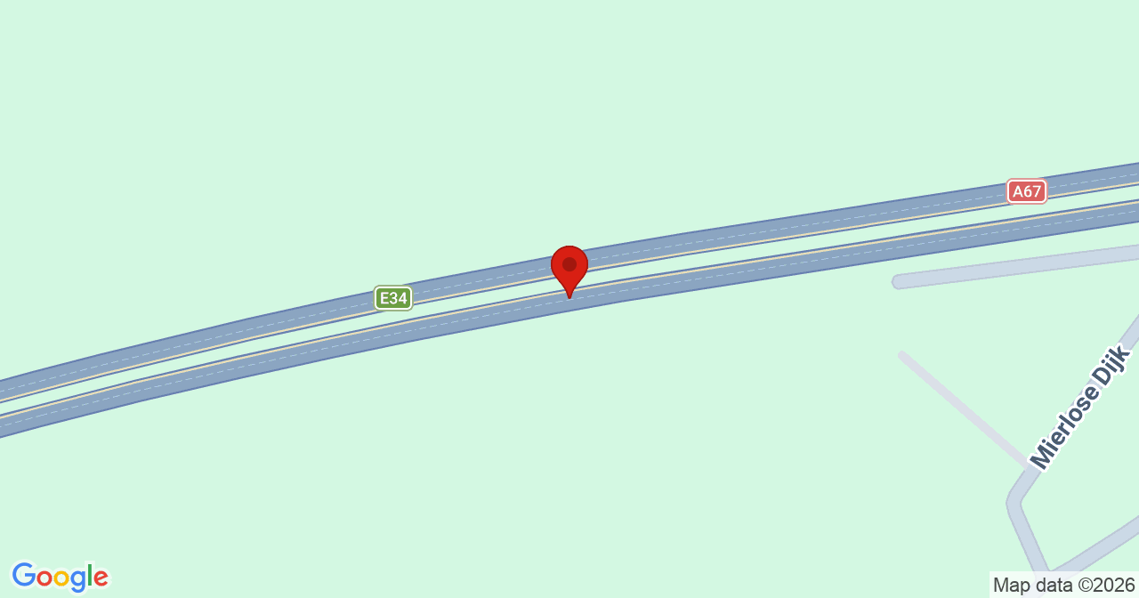 Kaart van het incident in Mierlo met de aanrijroutes van de gealarmeerde eenheden