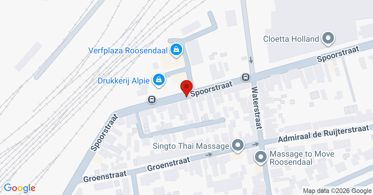 Kaart van het incident in Roosendaal met de aanrijroutes van de gealarmeerde eenheden