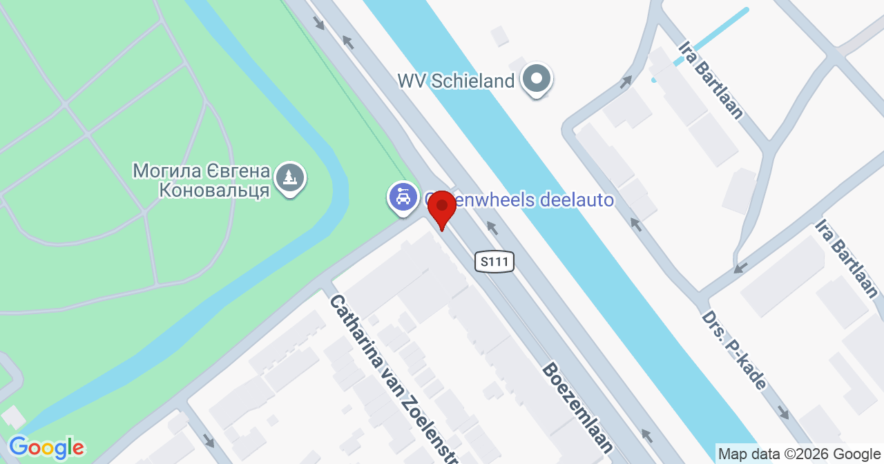 Kaart van het incident in Rotterdam met de aanrijroutes van de gealarmeerde eenheden