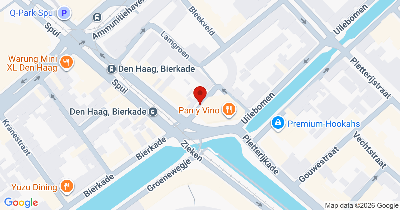Kaart van het incident in 's-Gravenhage met de aanrijroutes van de gealarmeerde eenheden