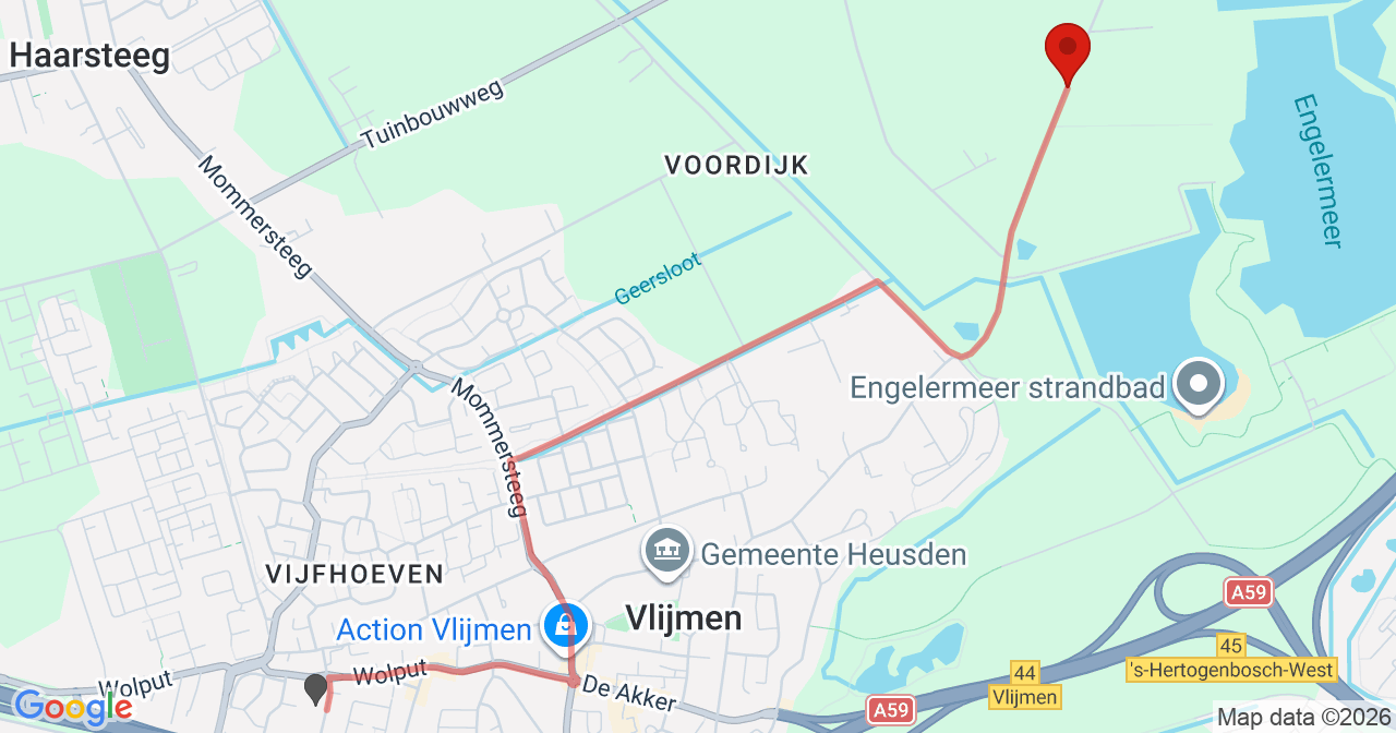 Kaart van het incident in 's-Hertogenbosch met de aanrijroutes van de gealarmeerde eenheden
