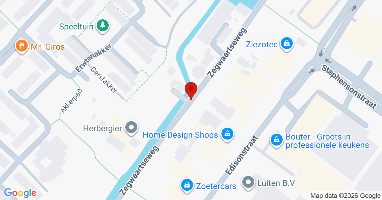 Kaart van het incident in Zoetermeer met de aanrijroutes van de gealarmeerde eenheden