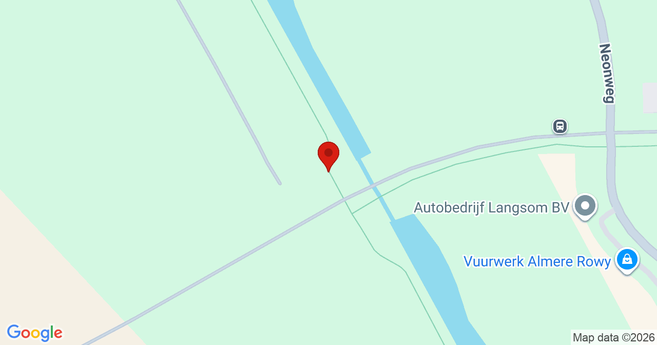 Kaart van het incident in Almere met de aanrijroutes van de gealarmeerde eenheden