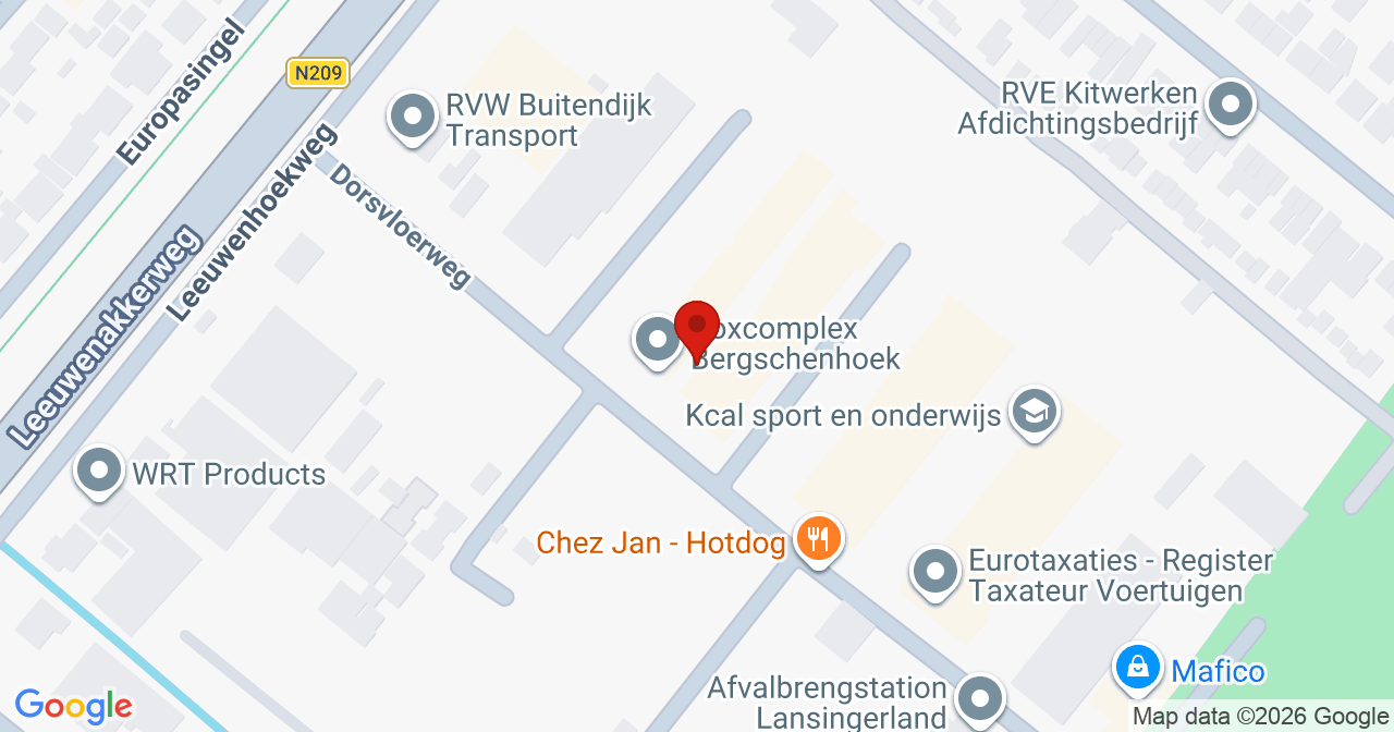 Kaart van het incident in Bergschenhoek met de aanrijroutes van de gealarmeerde eenheden
