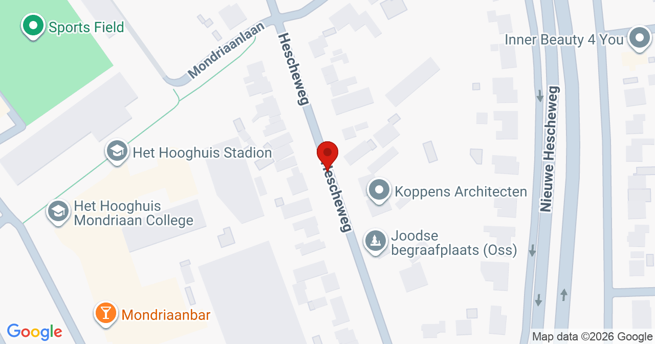 Kaart van het incident in Oss met de aanrijroutes van de gealarmeerde eenheden