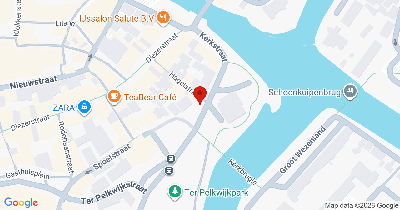 Kaart van het incident in Zwolle met de aanrijroutes van de gealarmeerde eenheden