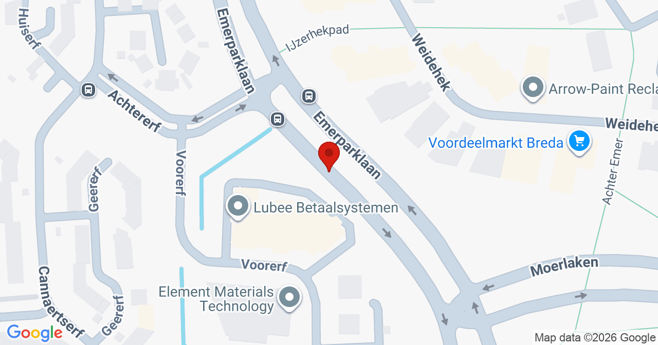 Kaart van het incident in Breda met de aanrijroutes van de gealarmeerde eenheden