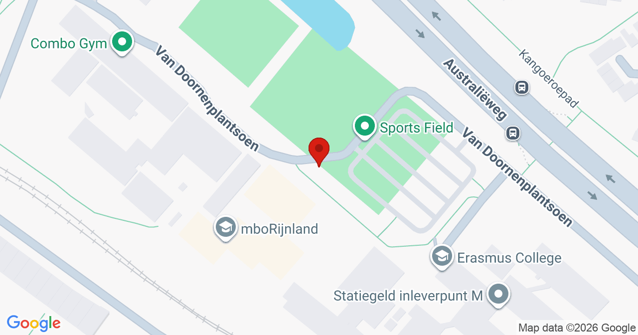 Kaart van het incident in Zoetermeer met de aanrijroutes van de gealarmeerde eenheden
