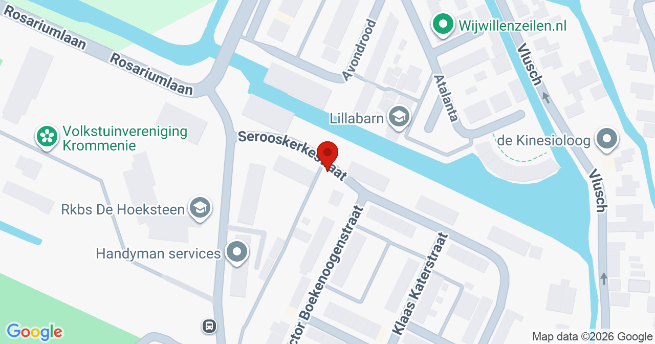 Kaart van het incident in Krommenie met de aanrijroutes van de gealarmeerde eenheden