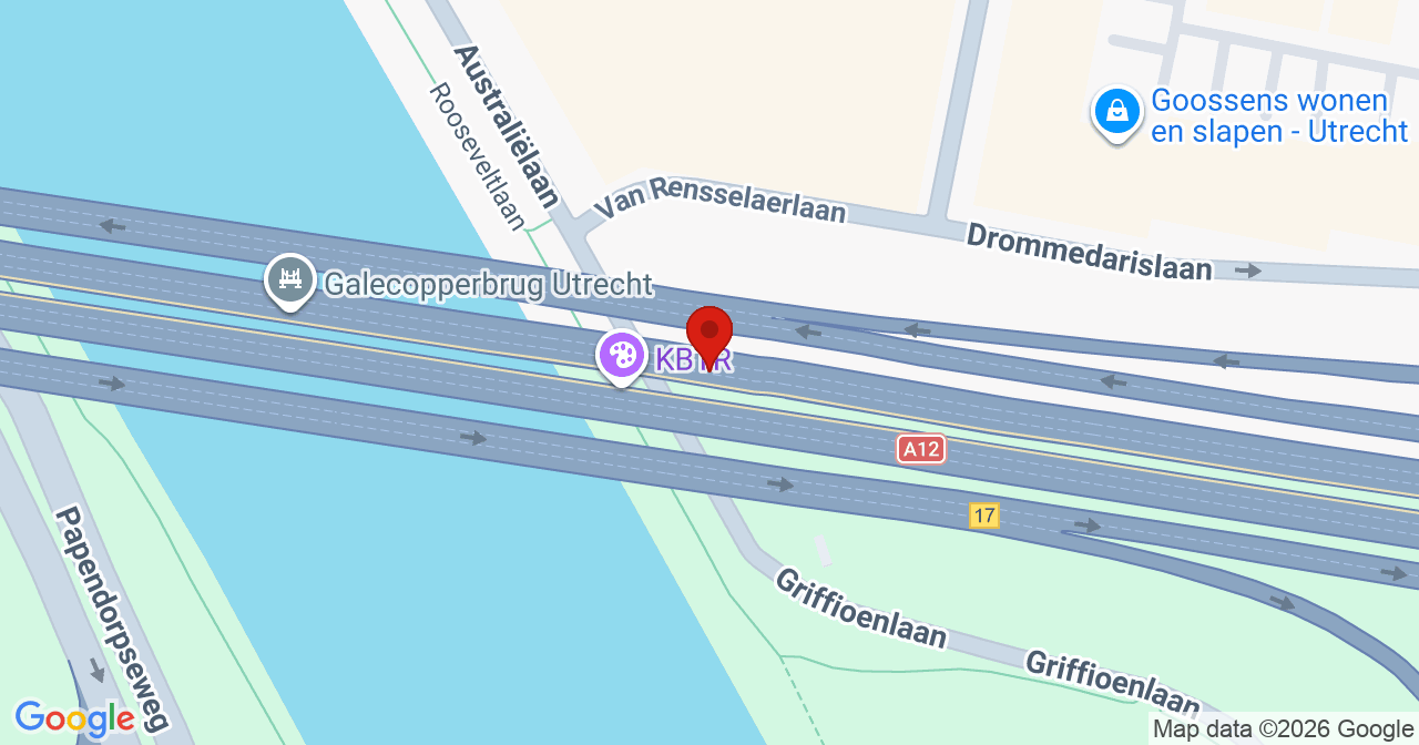 Kaart van het incident in Utrecht met de aanrijroutes van de gealarmeerde eenheden