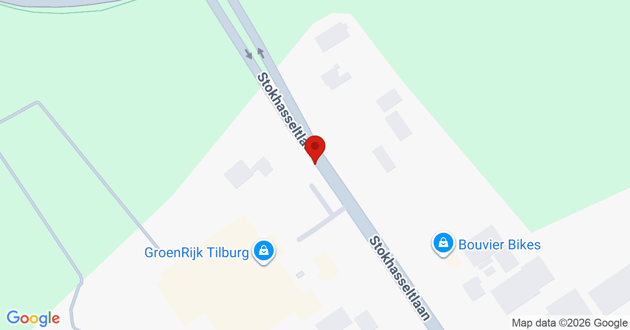 Kaart van het incident in Tilburg met de aanrijroutes van de gealarmeerde eenheden