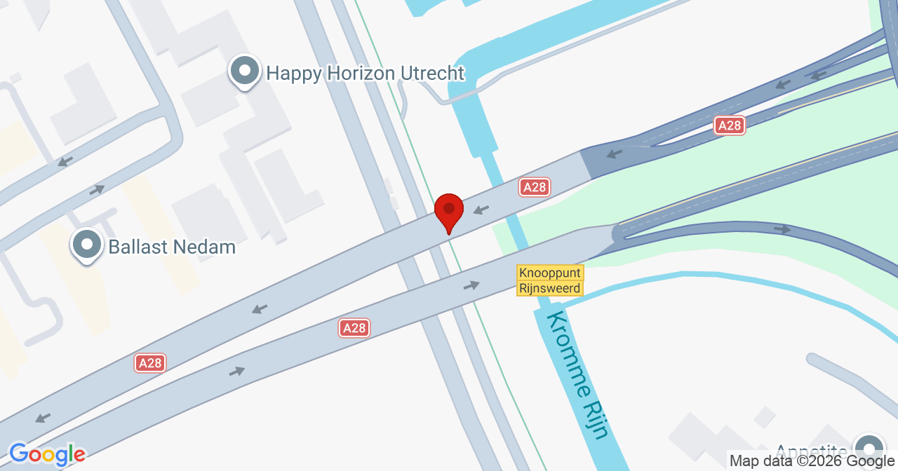 Kaart van het incident in Utrecht met de aanrijroutes van de gealarmeerde eenheden