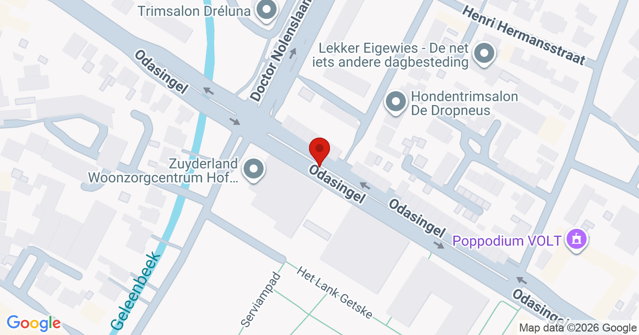 Kaart van het incident in Sittard met de aanrijroutes van de gealarmeerde eenheden