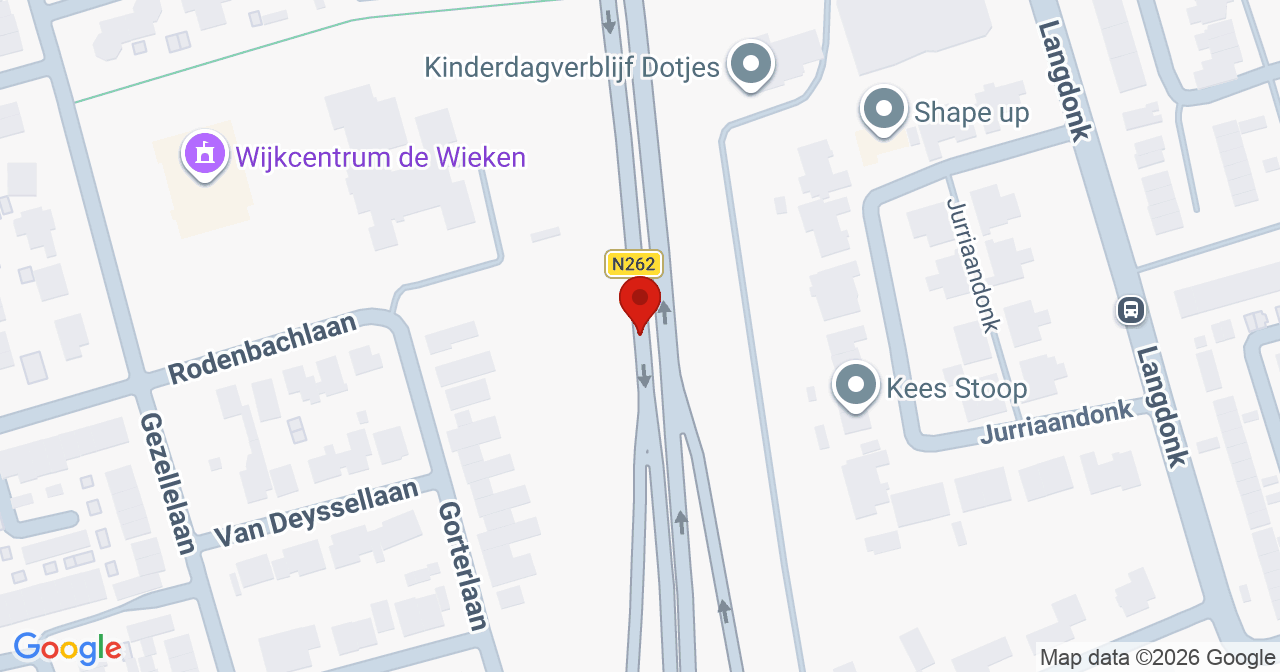 Kaart van het incident in Roosendaal met de aanrijroutes van de gealarmeerde eenheden
