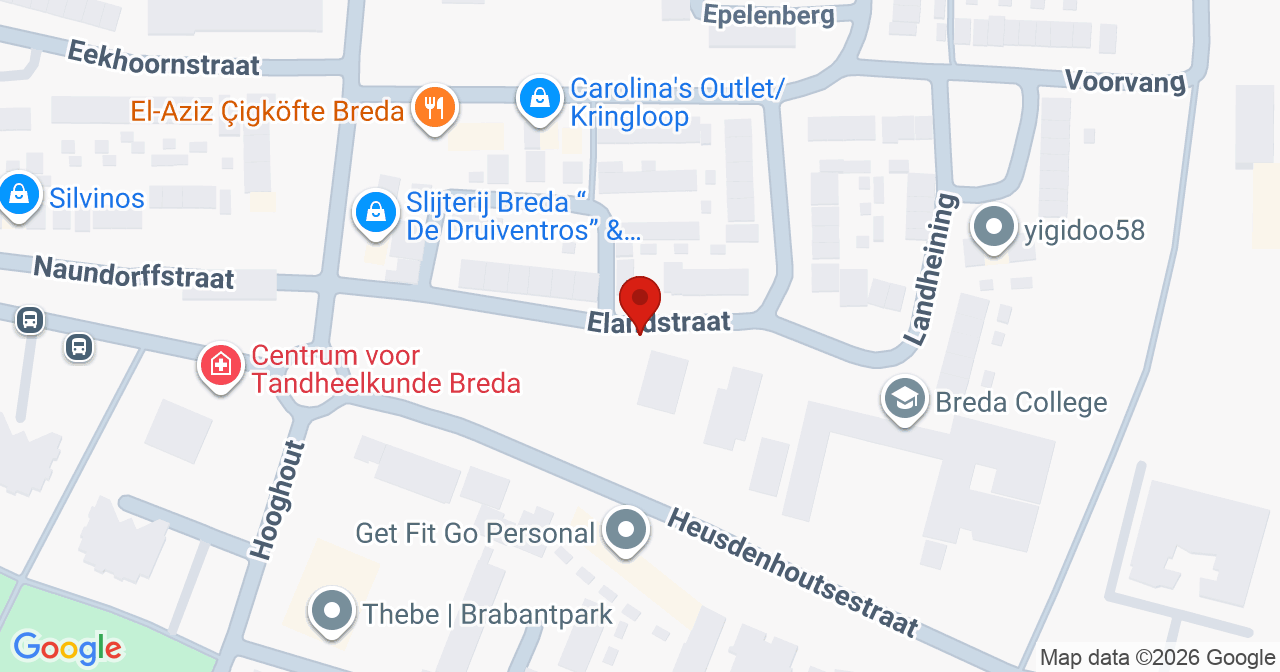 Kaart van het incident in Breda met de aanrijroutes van de gealarmeerde eenheden