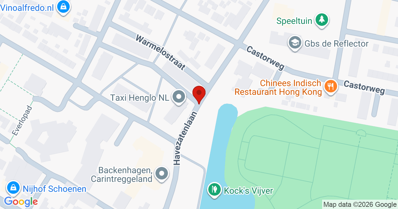 Kaart van het incident in Hengelo met de aanrijroutes van de gealarmeerde eenheden
