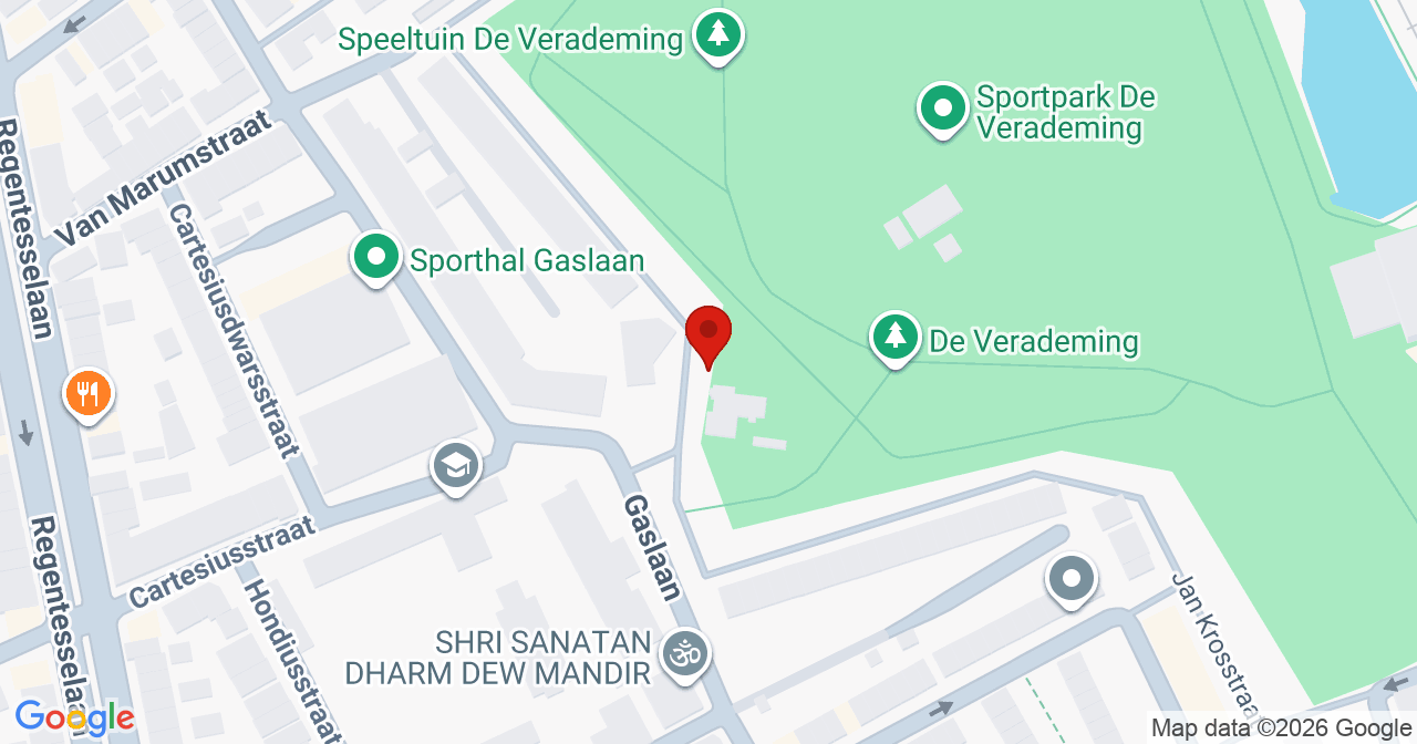 Kaart van het incident in 's-Gravenhage met de aanrijroutes van de gealarmeerde eenheden