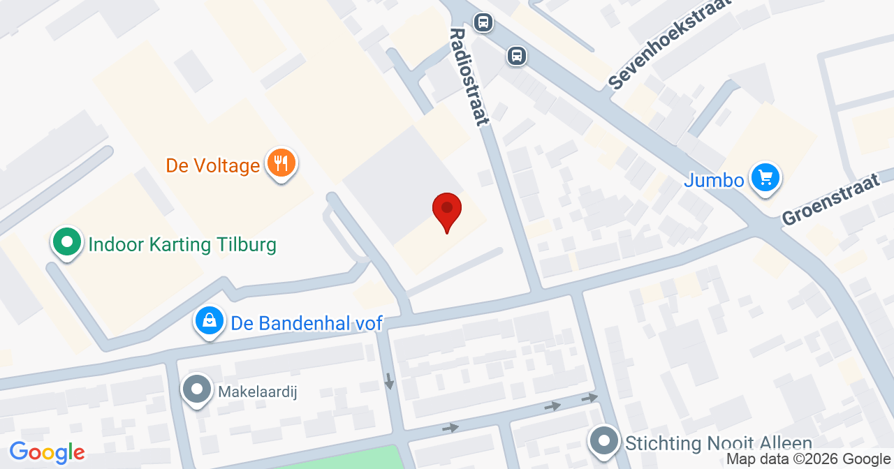Kaart van het incident in Tilburg met de aanrijroutes van de gealarmeerde eenheden