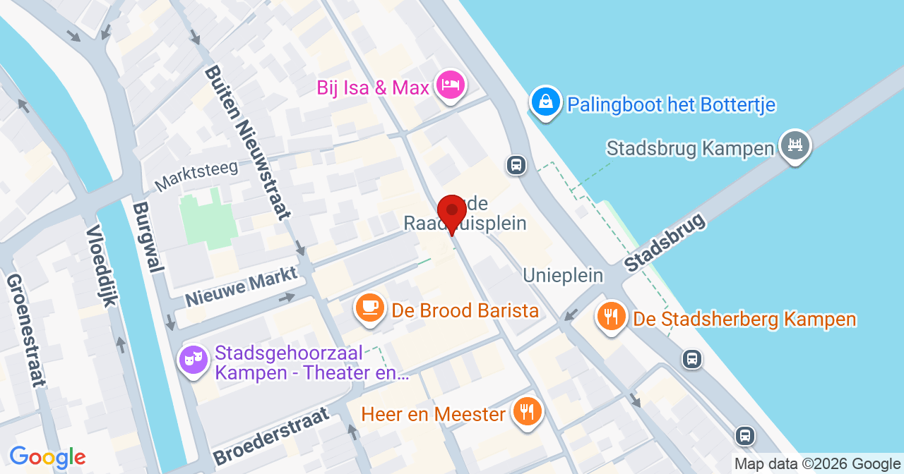 Kaart van het incident in Kampen met de aanrijroutes van de gealarmeerde eenheden