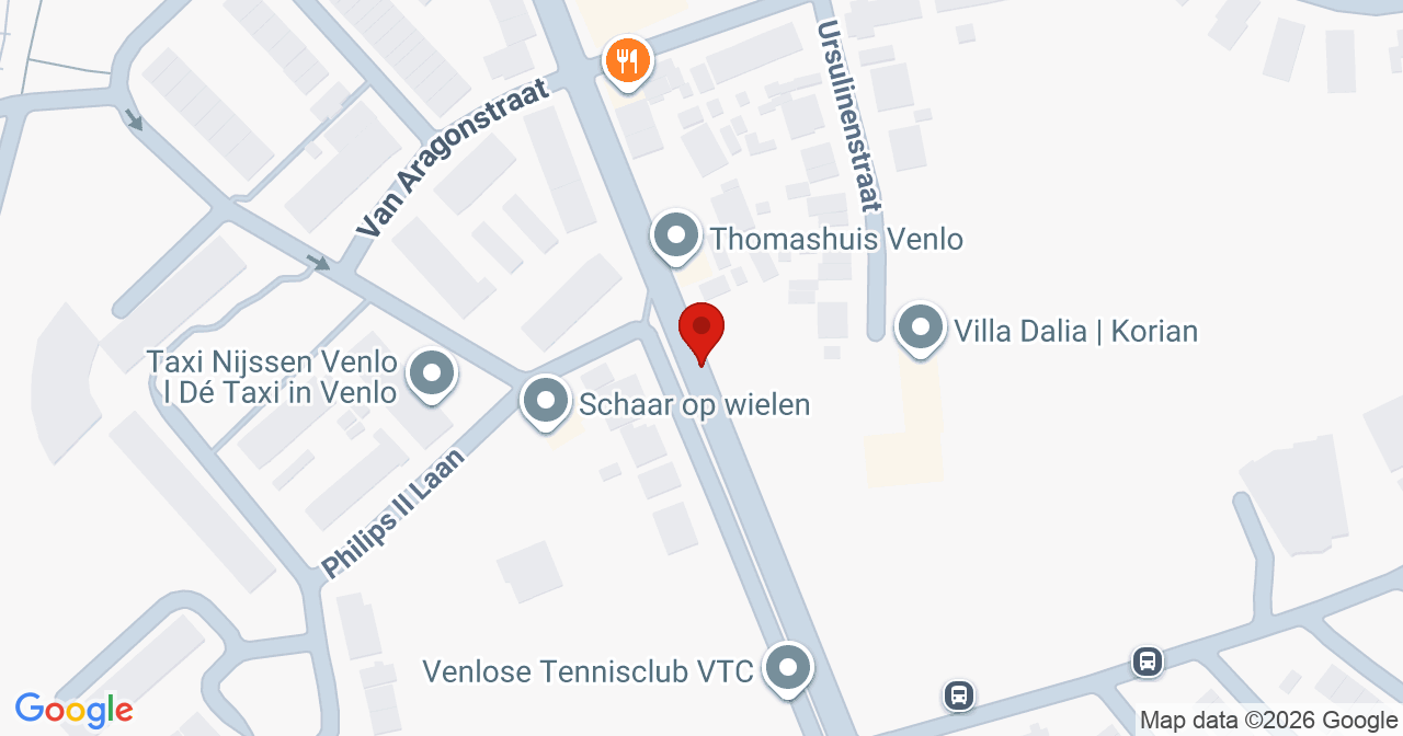 Kaart van het incident in Venlo met de aanrijroutes van de gealarmeerde eenheden