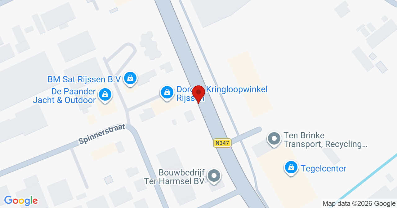 Kaart van het incident in Rijssen met de aanrijroutes van de gealarmeerde eenheden