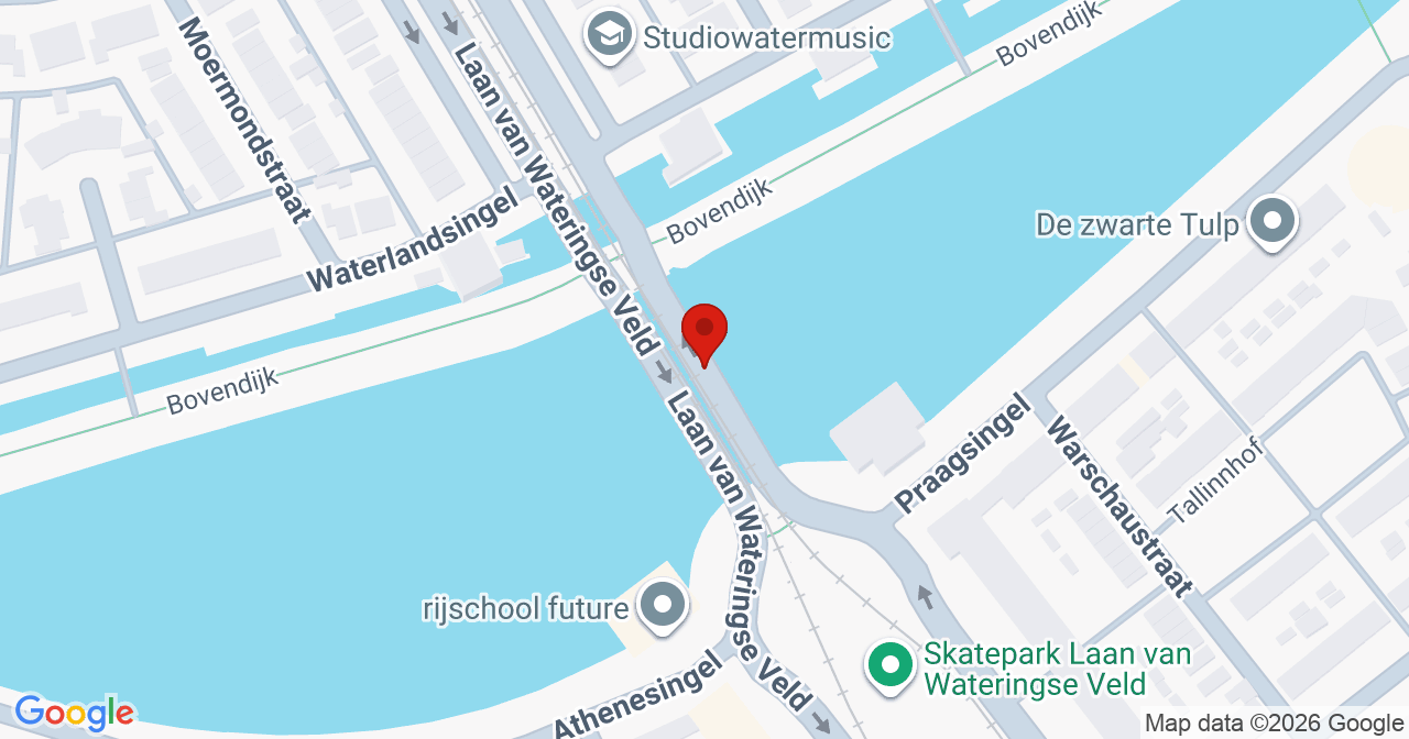 Kaart van het incident in 's-Gravenhage met de aanrijroutes van de gealarmeerde eenheden